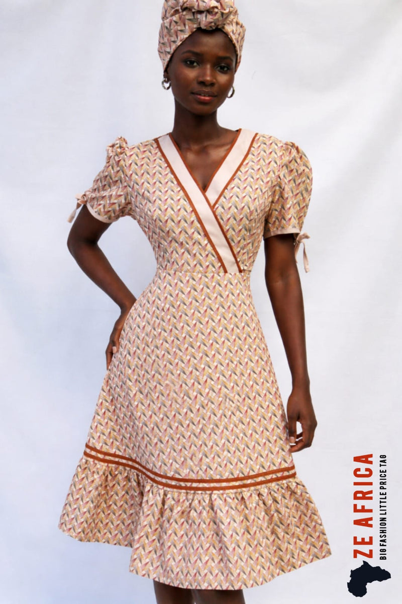 Ladies Pinifa Dress With Doek – ZE Africa