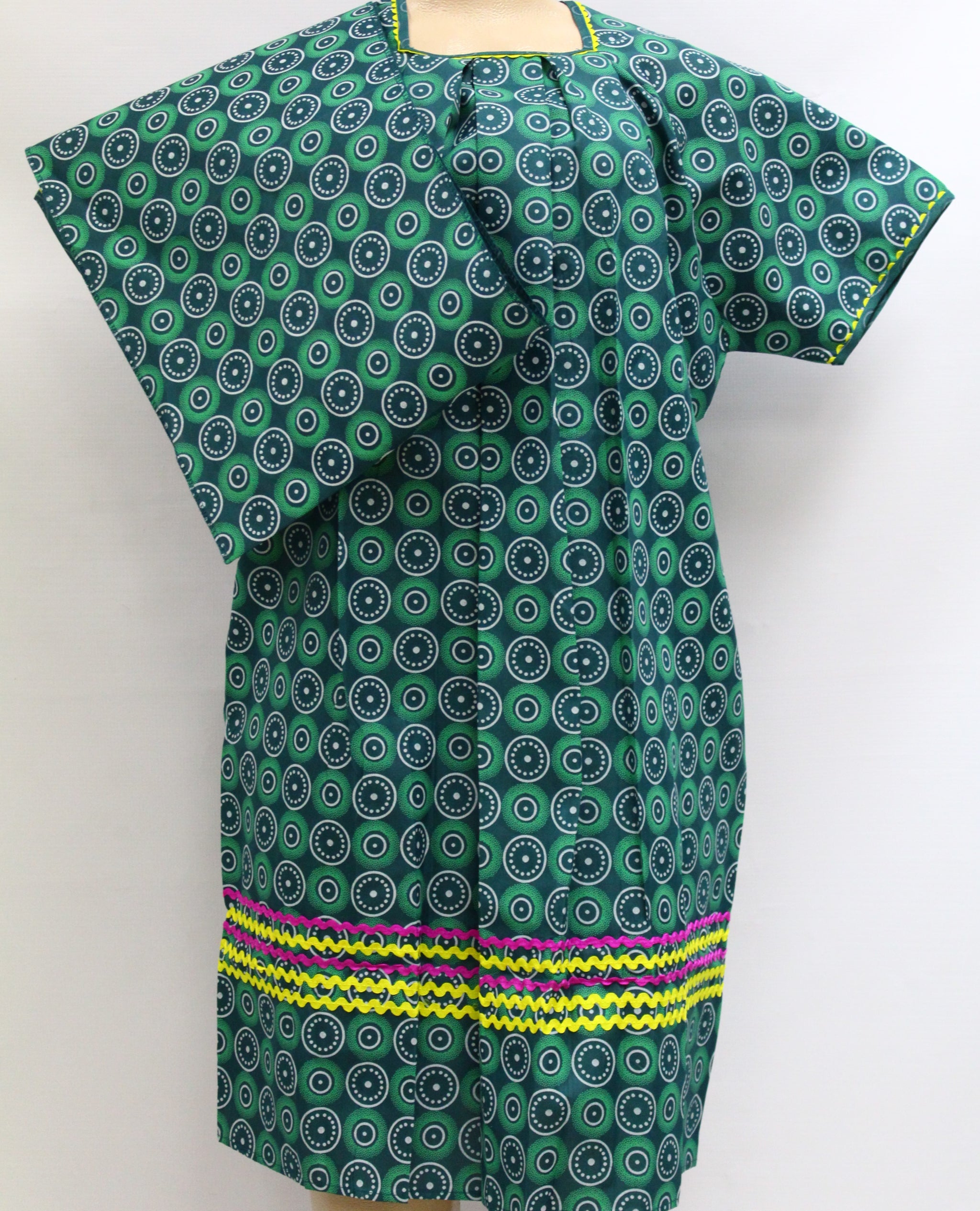 Ladies Traditional Dress With Doek - Green ZE Africa Ladies Traditional Dress With Doek - Green ZE Africa